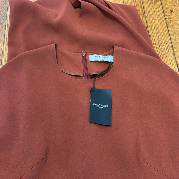 NWT MM LaFleur The Masha 3.0 sheath pocket midi Dress in Redwood Size 2 - Picture 6 of 6